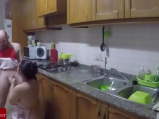 Making dinner and eating his cock. Homemade amateur voyeur spycam RAF080