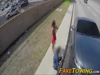 Exploited Nympho Bad Tow Truck Fucking