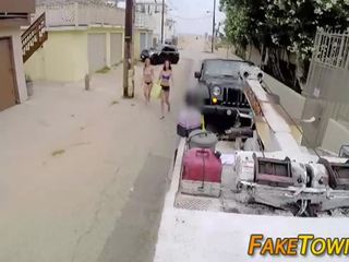 Crazy whore TowTruck Fucking